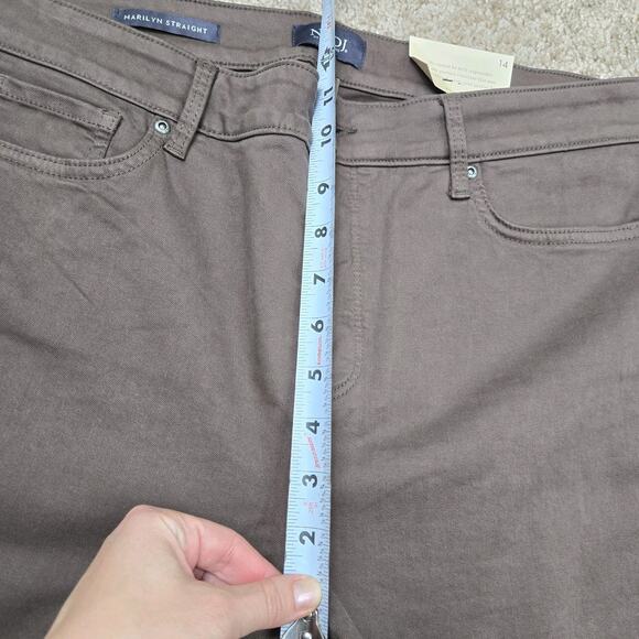 NYDJ Jeans Womens 14 Marilyn Straight Coffee Bean Denim Stretch Casual - Picture 5 of 8